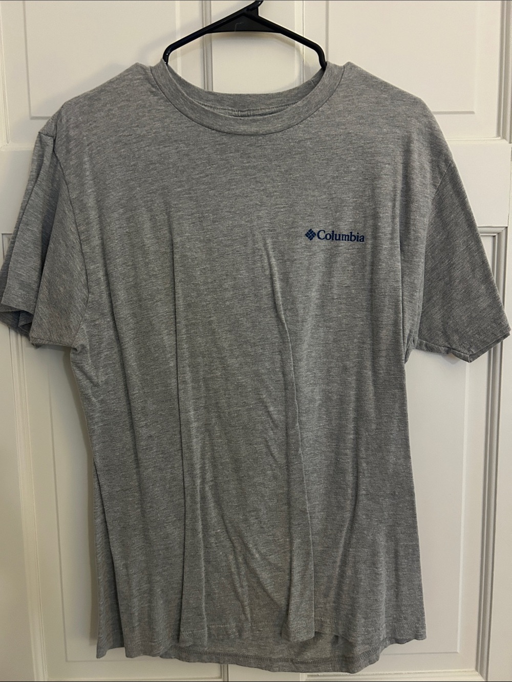 Columbia Gray Short-Sleeve Logo Tee with Navy Accent